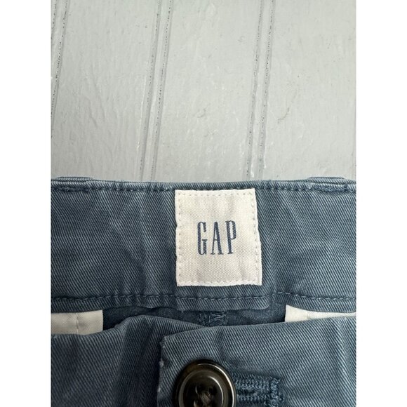 Gap Size 32x32 Mens Pants Essential Khaki Slim Blue Straight Stretch - Picture 2 of 4